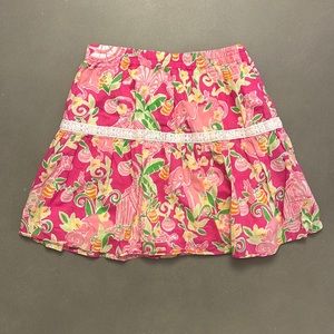 Lilly Pulitzer Pink Animal Print Skirt Girls 6X